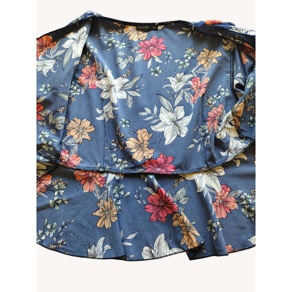 Shein Curve Top 0xl Wrap Short Sleeve Floral Hawaiian Beach - Picture 8 of 12